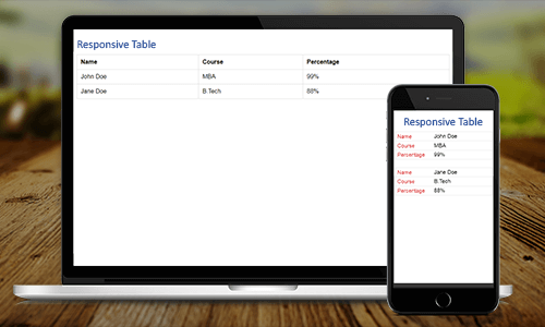 Responsive Table